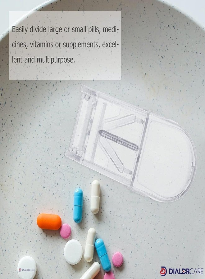 DIALDRCARE قاطع أقراص ديالدركير للأقراص الصغيرة مع علبة تخزين (أبيض - عبوة من قطعة واحدة) - Image 5
